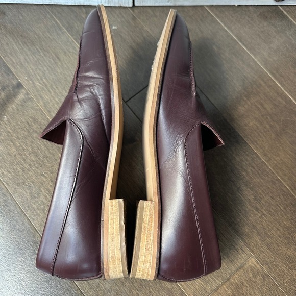 Everlane Womens The Modern Loafer Leather Preppy Casual Burgundy 7.5 - Picture 5 of 9
